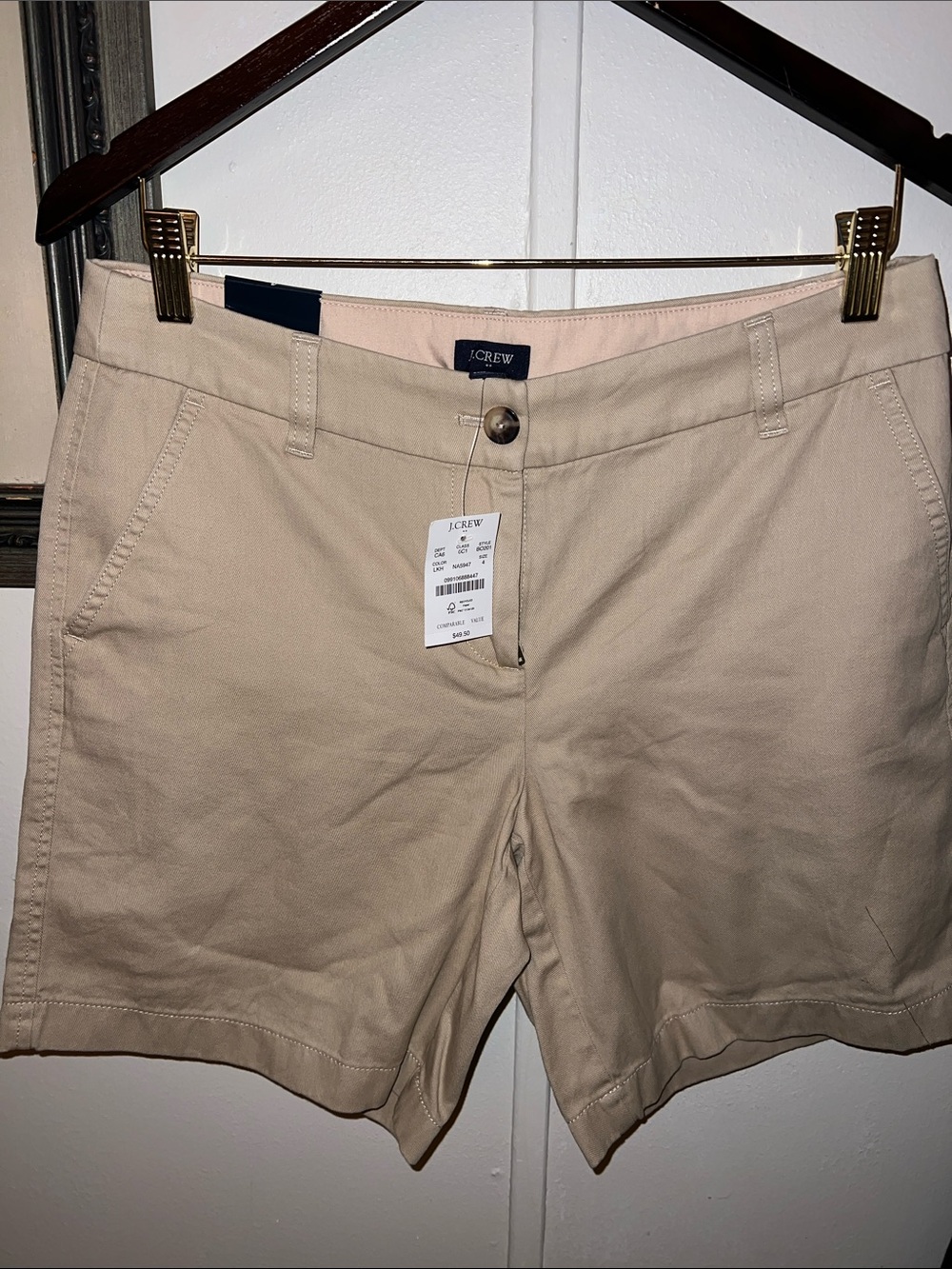 J. Crew Khaki Cotton Chino Shorts - Neutral Tan